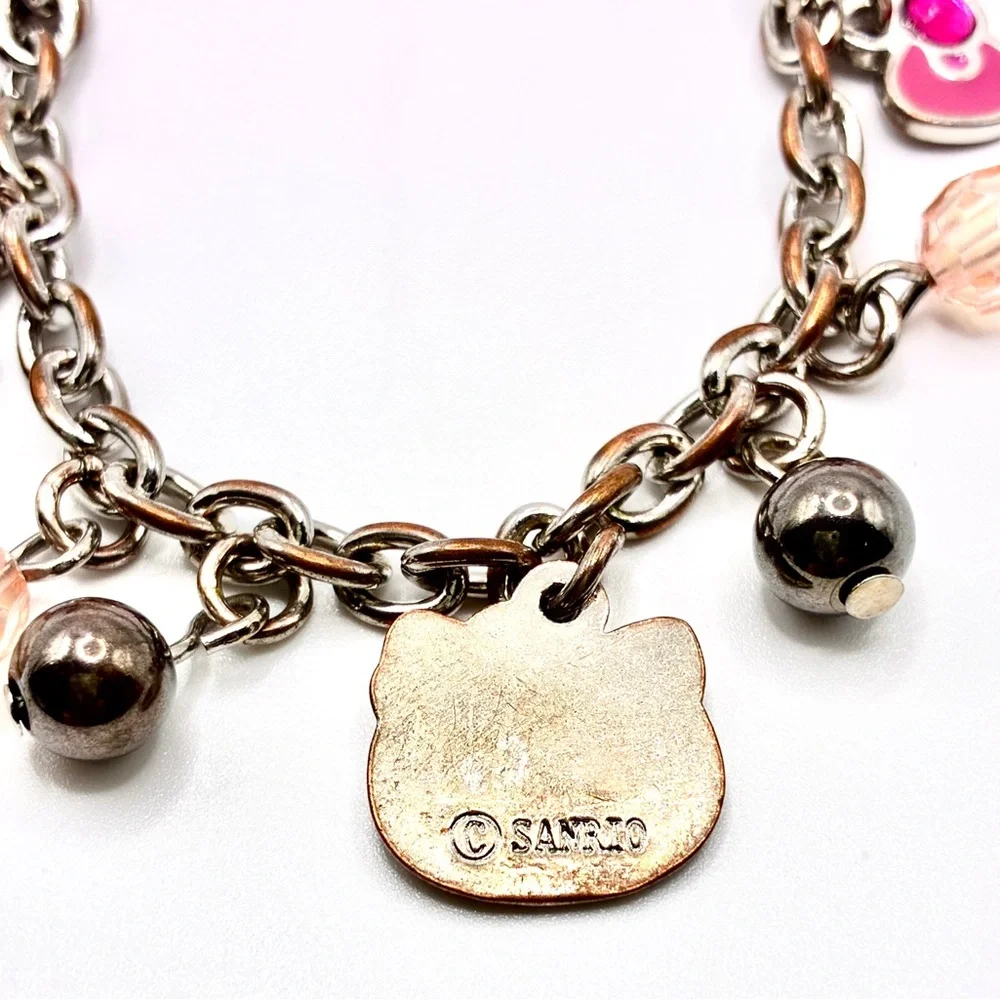Vintage Hello Kitty Dangle Charm Bracelet by Sanrio 7” Inches